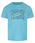 Under Armour Boys' Short Sleeve Core Graphic T-Shirt - Fresco Blue Breakout - Relaxed Fit