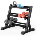 YOLEO Adjustable Rectangular Frame 3-Tier Dumbbell Rack - Heavy Duty Space-Saving Weight Organizer