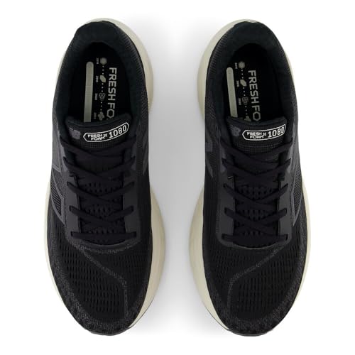 New Balance Men’s Fresh Foam X 1080 V14 Running Shoe - Black/Magnet/Linen, Size 10.5
