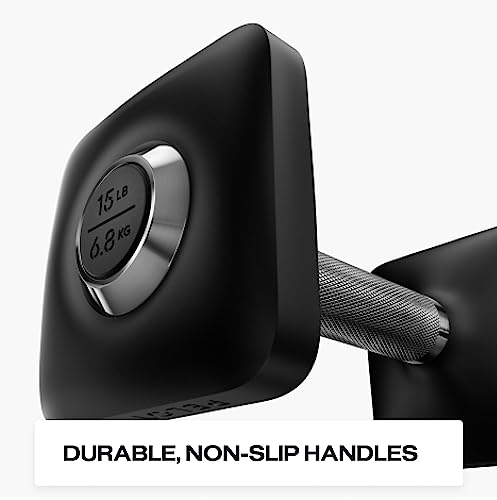 Peloton D. 20lb Cast Iron Dumbbells with Urethane Coating & Non-Slip Handles - Ergonomic Pair