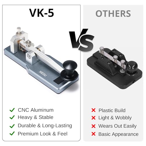 Xiegu VK-5 Mini CW Morse Code Key Straight Key with 3.5mm Jack for Ham Radio