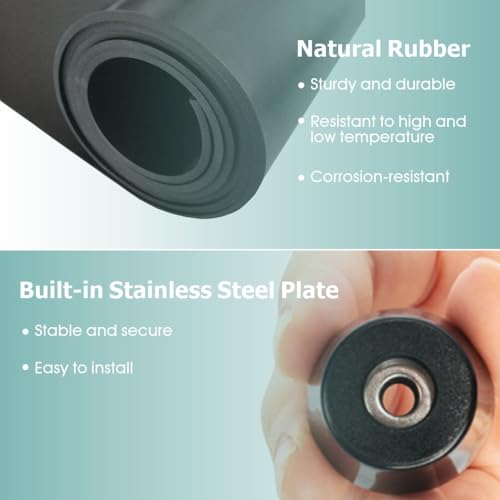 Boat Windshield Bumpers 1-Inch Rubber Grommets for Marine Yachts and Fishing Vessels, 8 Pack