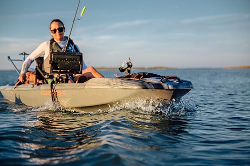 Pelican Catch Mode 110 Kayak with Transom Mount - Granite, Stable & Lightweight Fishing Kayak
