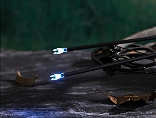 DEEPOWER Lighted Archery Nocks - 6 Pack for .204 Diameter Arrows with ON/OFF Switch