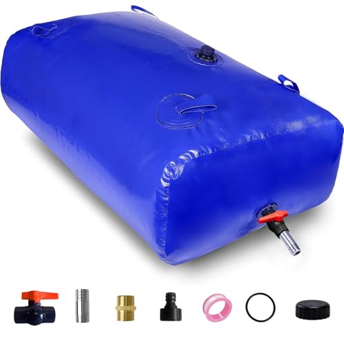 Blue 400L/100Gal Foldable Water Storage Bladder Tank for Emergency & Outdoor Use