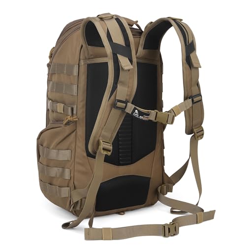 Khaki 30L Military Tactical Backpack with Molle Webbing & Hydration Pocket