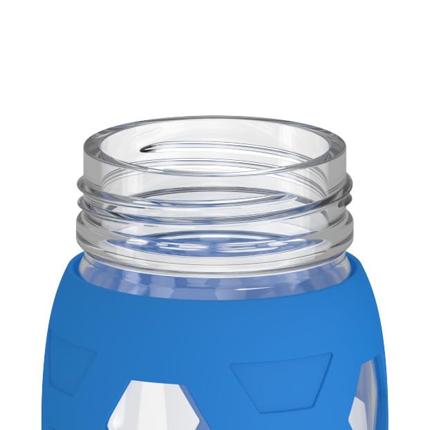 22oz Glass Water Bottle with Leak-Proof Screw Cap - Ocean