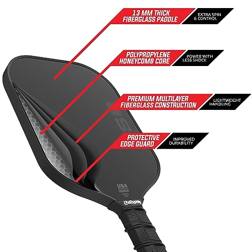 GoSports USAPA Approved 4 Pack Fiberglass Pickleball Paddles for Tournament Play