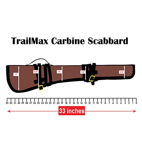 TrailMax Carbine Rifle Scabbard for ATV & Horse Saddles - Weather-Resistant, Fits Up to 24" Barrels