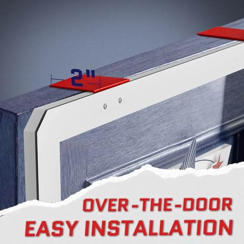 Indoor Over-the-Door Basketball Hoop with 20x13 Backboard & Breakaway Rim
