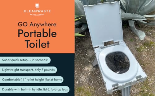 Portable Folding Toilet with WAG Bag Disposables for Camping & Emergency Use