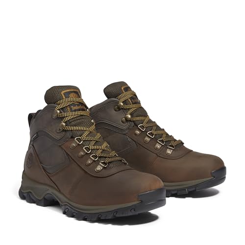 Men's Waterproof Hiking Boots - Timberland Mt. Maddsen 9.5 Dark Brown Full Grain
