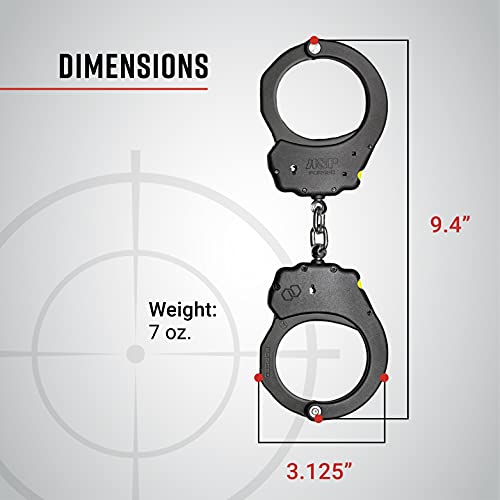 ASP Plus Cuffs Keyless Double-Locking Aluminum Chain Handcuffs - Ultra Plus 1 Pawl