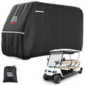 KEMIMOTO Waterproof 6-Seater Golf Cart Cover Black 145"L x 48"W x 66"H, Rain & Wind Resistant