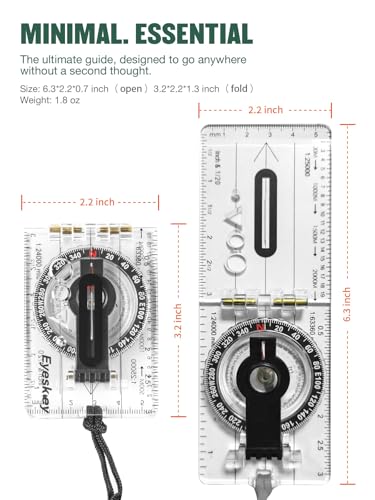 Eyeskey EK40-2B Advanced Orienteering Compass for Hiking & Navigation