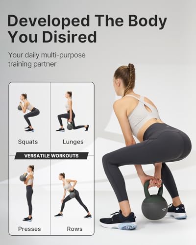 YOTTOY 25LB Green Soft Kettlebell for Strength Training & Home Workouts