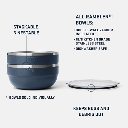 YETI Rambler Insulated Stainless Steel Bowl with Lid - 4.5 Quart White