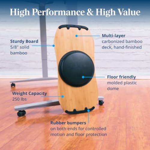 UPLIFT DESK Motion-X Balance Board 27” Ergonomic Wobble for Standing Desks