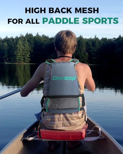 Owntop Adult Swim Vest Gray M-L Adjustable Buoyancy Safety Paddle Kayaking Canoeing