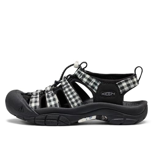 KEEN Women's Newport H2 Water Sandals Black Gingham Size 9 - Closed Toe, Water-Friendly