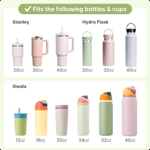 Daisy Colorful Water Bottle Handle Strap for Stanley, Owala & 12-40oz Bottles