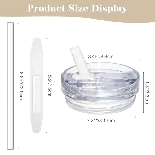 30 OZ Flip Straw Lid for Stanley Quencher ProTour Rose Quartz Leak Proof Replacement