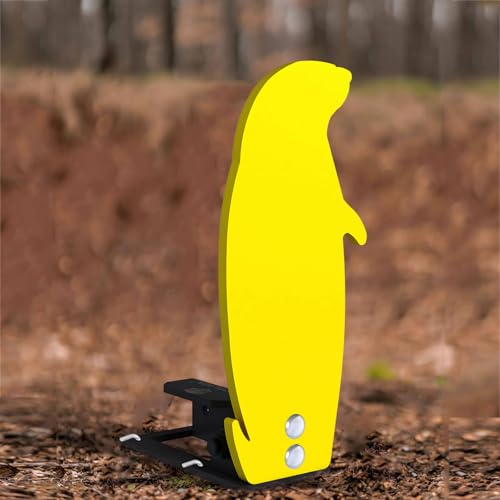 2 Pack Auto Reset Steel Shooting Targets 12.5x5.5 Inch Prairie Dog Silhouette AR500