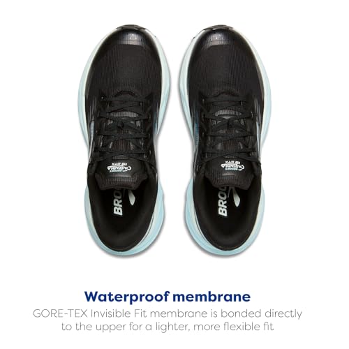 Waterproof Mountain Trail Running Shoes for Women - Black, Blue Flower, Cascadia 19 GTX
