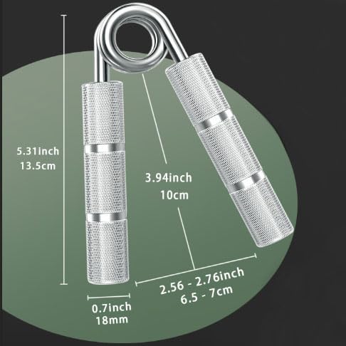 WANSPOORTS Silver Metal Hand Grip Set, 50LB-400LB No Slip Heavy-Duty Grip Strengthener Great Wrist & Forearm Hand Exerciser, Home Gym, Hand Gripper Grip Strength Trainer (Silver 3Pack(50LB-150LB))