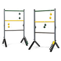 EastPoint Sports Gater Ladderball Set with Steel Ladders & Bolos - Outdoor Yard Game Grey/Yellow