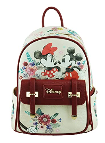 Disney Mickey & Minnie Mouse Vegan Leather Mini Backpack - 11 inch