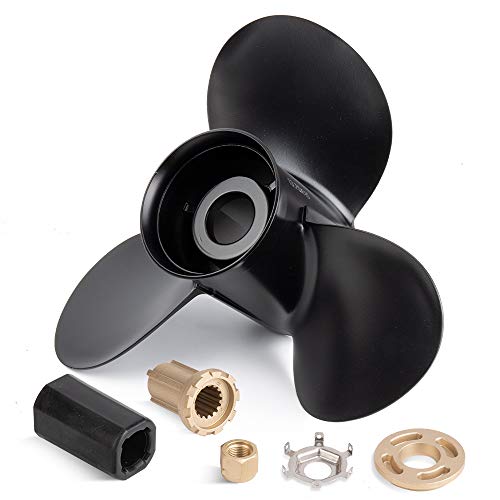 Outboard Boat Propeller 13 3/4x15 Pitch Aluminum Compatible for Mercury 60-140HP