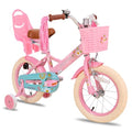 JOYSTAR Little Daisy Princess Kids Bike 12 Inch Pink with Training Wheels