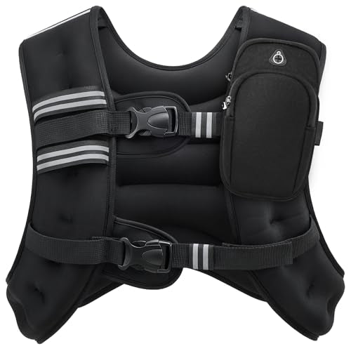 30lb Weighted Vest for Workout & Fitness - Reflective Stripes & Adjustable Fit