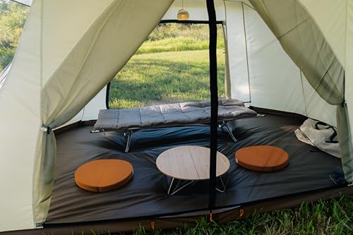 Folding Lounge Cushion for Camping, Beach & Outdoors - Green, 19.5x10.5 inches