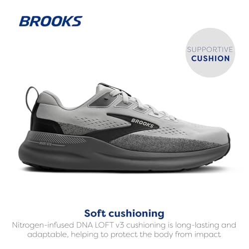 Brooks Men’s Beast GTS 26 Running Shoe - Gray/Gray/Blackened Pearl, Size 11