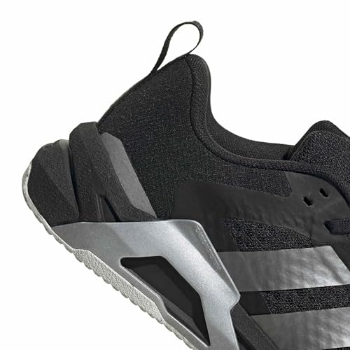 adidas Womens Dropset Control Training Sneakers Black 8.5 Iron & Silver Metallic