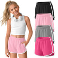 Girls' Athletic Shorts 4 Pack - School Uniform Performance Activewear
