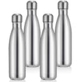 17oz Insulated Water Bottles Multi-Pack - Silver, 4 Pack