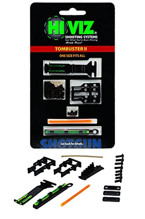 HIVIZ Tombuster II Fiber Optic Sight, Green and Orange
