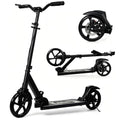Nattork Black Adult & Teen Kick Scooter 240lbs Capacity with Dual Brakes & Adjustable Handlebar