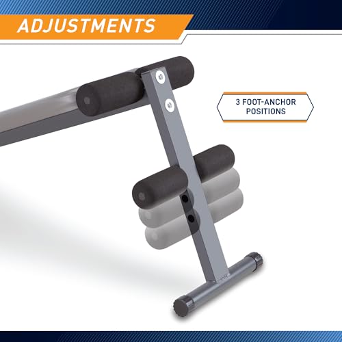 Marcy Charcoal Slant Board Sit Up Bench with Decline Ab Crunch JD-1.2