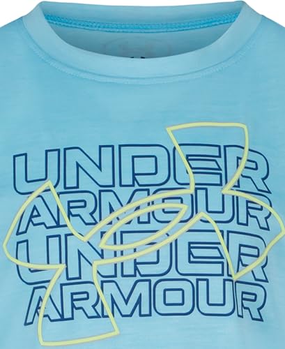Under Armour Boys' Short Sleeve Core Graphic T-Shirt - Fresco Blue Breakout - Relaxed Fit