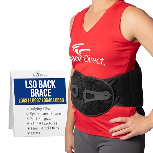 VertebrAlign LSO Back Brace for Sciatica & Lower Back Support - Black, Universal Fit