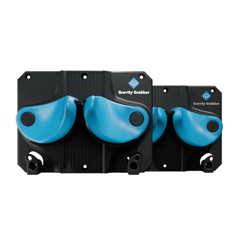 Gravity Grabber Cyan Ski & Snowboard Wall Rack - 2 Pack Winter Gear Organizer