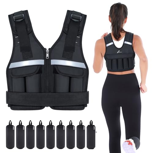 Sportneer Adjustable Weighted Vest Black 2-18 lbs for Fitness & Running