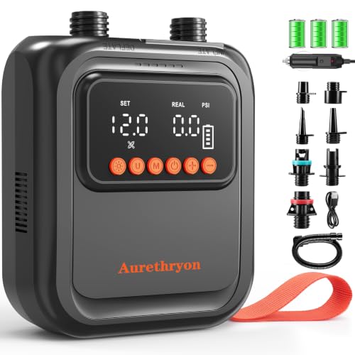 Rechargeable Electric Paddle Board Pump - Black, 20PSI, 13500mAh, Portable SUP Air Inflator