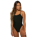 JOLYN Women's Brandon Fixed Back One-Piece Swimsuit - Medium Coverage, Black, Size 28
