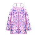 Girls 3T Purple Sequin Waterproof Raincoat Hooded Outwear - Reusable