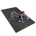 Extra Wide Large Exercise Mat 12'x7' / 10'x7' / 8'x7'' - Non-Slip, Cushioned Fitness & Yoga Mat with Carry Bag - Variation: 7x10 ft